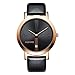 KASHIDUN Men’s Watches Casual Analog Quartz Waterproof Date Rose Gold Case Black Dial SQ1-JH