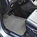 Amazon Basics 4-Piece Thick Flexible Rubber Car Floor Mat, Grey