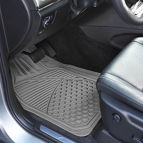 AmazonBasics 4 Piece Heavy Duty Car Floor Mat, Gray
