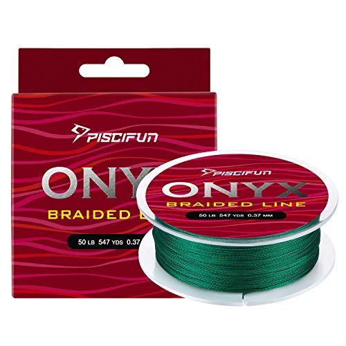 Piscifun Onyx Braided Fishing Line Advanced Superline Braid Lines 547Yd 20lb Green