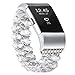 fastgo Compatible for Fitbit Charge 2 Bands, Bling Jewelry Bracelets Elastic Stretchy Replacements Band/Strap Compatible for Fitbit Charge 2 HR2 Bands for Women/Girls Fitness Smart Watch
