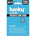 Lucky Mobile 4G LTE Prepaid 25$ SIM Card Starter Kit - Unlimited Talk Canada + 3 GB (4G Network) | 1 Month Prepaid Service In