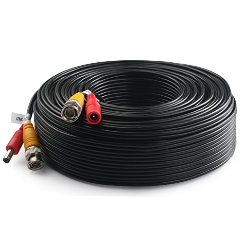 Postta BNC Video Power Cable (4 Pack 150 Feet) Pre-Made All-in-One Video Security Camera Cable Wire with Eight Connectors for CCTV DVR Surveillance System - Thumbnail 4