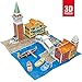 CubicFun 3D Italy Puzzles Architectural Building Model Kits for Venice Cityscapes, 131 Pieces, W3185h