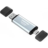 Gigastone 1TB USB-C+A Portable SSD USB 3.2 Gen 2 Up to 1,050MB/s for iPhone 4K ProRes Recording/PS5/MacBook/iPad/Android/Laptop/OTG USB 3-Year Warranty External Solid State Drive