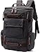Aidonger Vintage Canvas Backpack Laptop Backpack Weekend Backpack (Black)