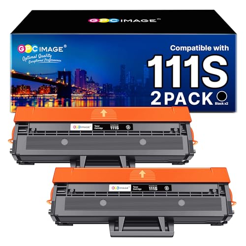 GPC Image MLT-D111S Compatible Toner for Samsung D111S 111S 111L for Xpress SL M2070 M2026W M2070W M2020W M2020 M2022 M2022W M2026 M2070F M2070FW (Black, 2-Pack)