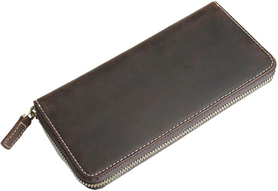 Amazon サイフ メンズ長財布 メンズ ブランドお財布ジッパーポケット付き財布 クレジットカードホルダーチェックトラベルウォレットメンズレザーロングウォレットジッパー 色 濃紺 黄 ノーブランド品 財布
