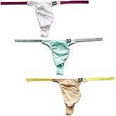 COMLIFE Men's Sexy Low Rise Thong Modal Colorblocking T-Back Briefs