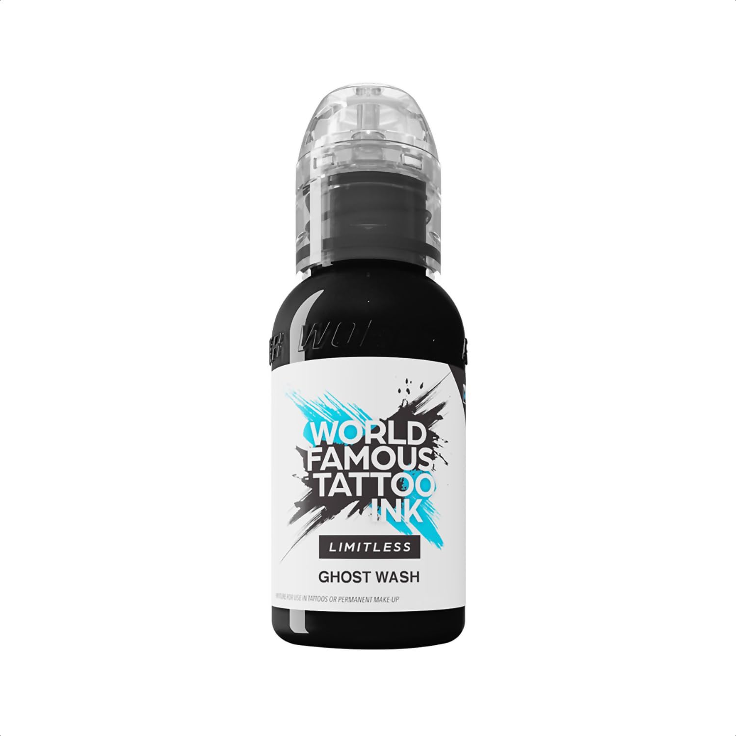 World Famous Tattoo Ink Limitless - Ghost Wash - Professional Tattoo Ink - Vegan-friendly and REACH Compliant - 120 ml