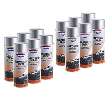 12x 400ml Presto Starthilfe Spray Starthilfespray Starterspray Kaltstartspray Start Kaltstart Spray Dose