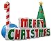 Impact Canopy Inflatable Outdoor Christmas Decoration, Lighted Merry Christmas Sign with Tree, 6 Feet Long