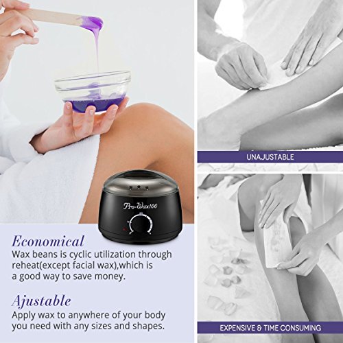 image for Wax Warmer, ESARORA Hair Removal Waxing Kit Electric Hot Wax Warmer Wi