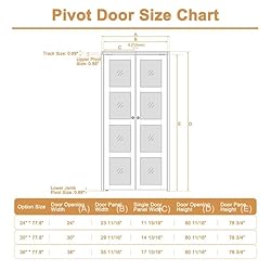 CRUTOP Pivot Swing Doors for 60" x