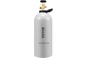 VEVOR CO2 Tank, 10 lbs New Aluminum Alloy Cylinder, CO2 Air Tank with Light Spray Coating, CGA320 Valve, Handle & Adjustable Pressure, DOT Approved Cylinder for Draft Beer Dispensing