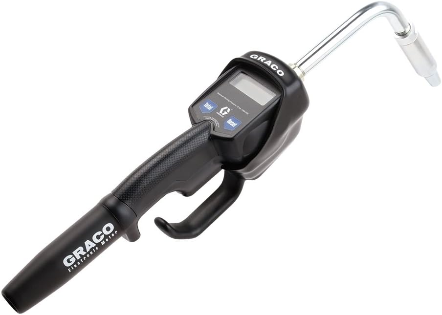 Graco 256215 LD Series Electronic Dispense Meter for Motor Oil, Gear Lube and Anti-Freeze, Manual, Rigid Extension, 1000 psi, 5 GPM Maximum, Black