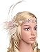 BABEYOND 1920s Flapper Headpiece 20s Peacock Feather Headband Crystal Great Gatsby Headband 1920s Flapper Gatsby Hair Accessories