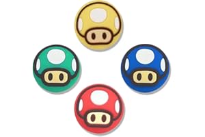 PERFECTSIGHT Silicone Joycon Thumb Grip Caps, Joystick Cover Compatible with Nintendo Switch/OLED/Switch Lite,4PCS (Mushroom)