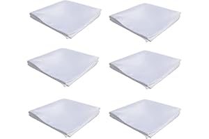 FOMANN Mens Pocket Squares Handkerchief 6 PK Wedding Party Solid Color Handkerchiefs
