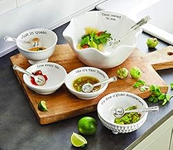 Mud Pie Just in Queso Dip Set, White