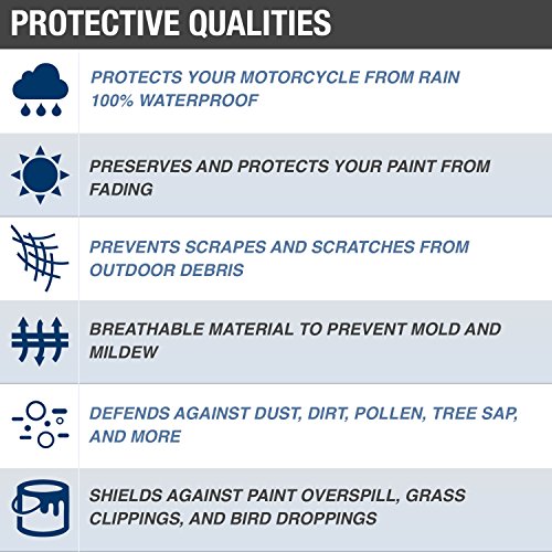 Budge Trailerable Motorcycle Cover Fits Motorcycles up to 114" Long (Black, Polyester)