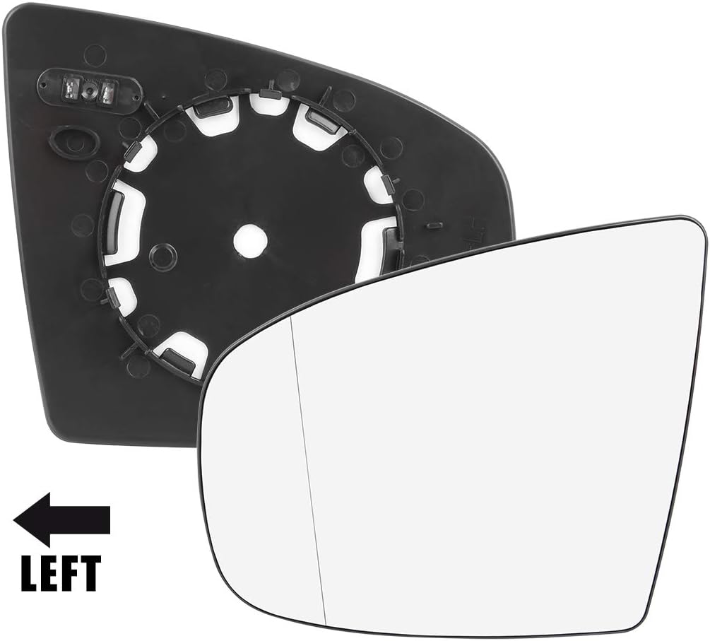 X AUTOHAUX Mirror Glass Heated with Backing Plate Passenger Side Right Side Rear View Mirror