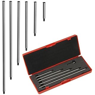 Anytime Tools Dial/Digital Indicator Extension Stem Rod Set 6 Piece 1″, 2″, 3″, 4″, 5″, 6″ Combine to 0-21″