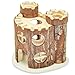Niteangel Natural Living Wooden Castle, Small Animal Playground, 2-Level House