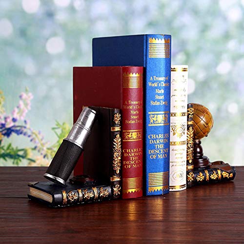 MQW American Style Resin Globe Instrument Bookend Magazine Shelf Living Room TV Cabinet Bedroom Hotel Cafe Bookstore Desktop Decoration 26 9 15CM Delicate and Beautiful