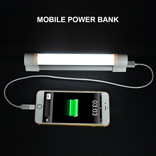 Portable Rechargeable LED Emergency Flashlight Lamp Charger, Magnetic 6000mAh Multi-Functional Power Bank Light Perfect for Home Camping Hiking