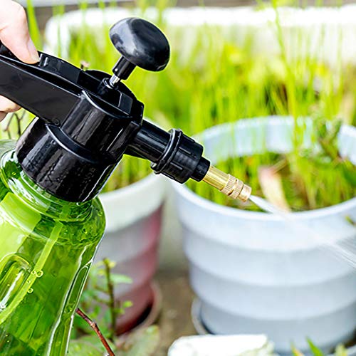Empty Plastic Spray Bottle Pneumatic Sprinkler Copper Nozzle Refillable Trigger Sprayer Portable Durable Watering Pot Great for Fertilizing, Cleaning & General Use Spraying Water 1.5L