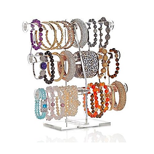 Ondisplay 3 tier acrylic bracelet t-bar tree stand
