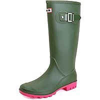 Botas De Media Pantorrilla De Goma Para Mujer, Zap... – Vicedeal