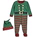 Petit Lem Holiday Baby Sleeper Pyjama & Hat In Knit