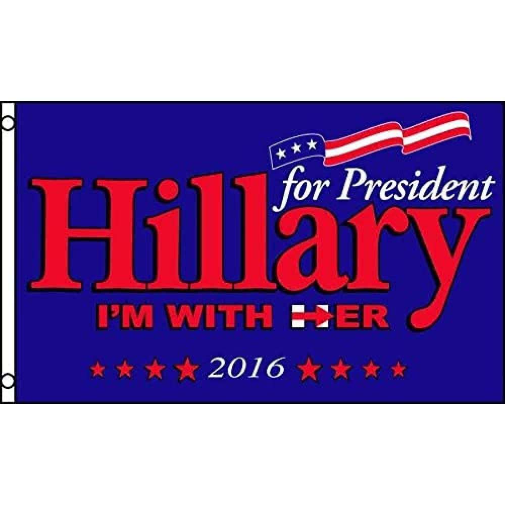 AZ FLAG - Hillary Clinton For President 2016 Flag - 3x5 Ft - 100D Polyester Hillary For America Banner with Two Metal Grommets - Fade Resistant - Vivid Colors - 3' x 5' Feet - 150x90 Cm
