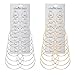 Finrezio 24-30Pairs Hoop Earrings Set Big Circle Earring Gold/Silver Tone Fashion Jewelry for Women Girls, Dia 2-7.5cm (A:24pairs)