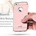 iPhone 5S Case, iPhone 5 Case, iPhone SE Case, COOLQO 3in1 Ultra-Thin Hard Matte Finish Plastic [Tempered Glass Screen Protector] Shockproof Electroplate Cover Skin for Apple iPhone 5S_Rose Gold
