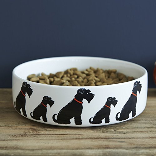 Sweet William Schnauzer (Black) Large Dog Bowl