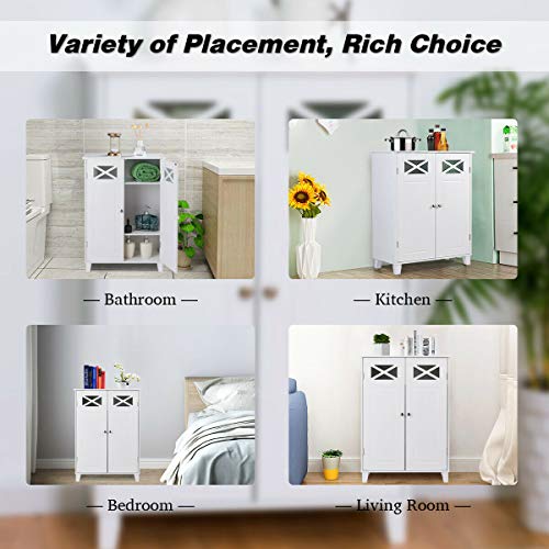 2 Tangkula+Bathroom+Standing+Adjustable+Organizer