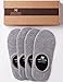 VERO MONTE 4 Pairs Mens No Show Socks GREY 8.5-10.5 for Middle Profile Shoes 136822
