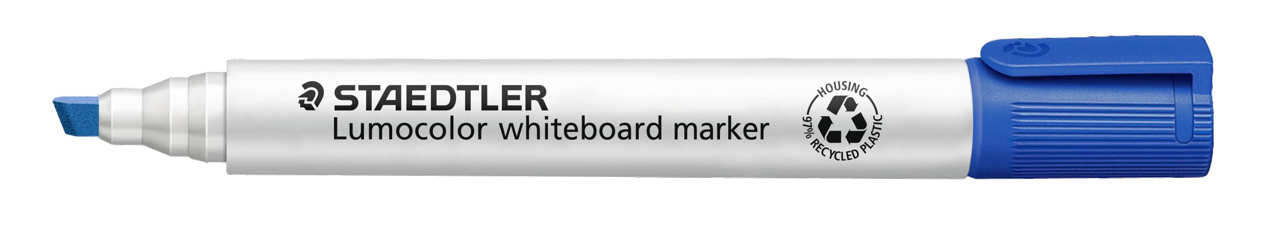 STAEDTLER 351 B-3 Lumocolor Whiteboard Marker Chisel Tip -Blue (Box of 10)