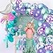 Mermaid Party Supplies Mermaid Tail Balloons Arch Kit 54 pcs,12'' Latex Metallic Balloons and Confetti Balloons for Birthday Party Decoration