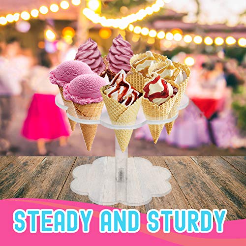 3 Acrylic+Ice+Cone+Holder+Included