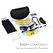 multifun Polarized U.V Protection Sports Glasses, Cycling Wrap Sunglasses with 5 Interchangeable Lenses Unbreakable for Riding, Driving, Fishing, Running, Golf and All Outdoor Activities