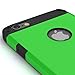 iPhone 6 Case-Cover 4.7 Inch+Tempered Glass Protector, Best for Apple Phone Cases-Heavy Duty Shock Absorbing TPU-Ultra Protective Skin-Seamless-Green