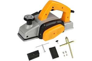 Hoteche 3-1/4-Inch 4.7-Amp Electric Hand Planer for woodworking – High-Speed Corded Wood Planer with TCT Blade, Copper Motor,