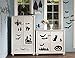 45 Pcs Halloween Wall Decals Large Removable Wall Stickers Black Window Clings Pumpkins Spooky Cemetery Castle Skeleton Spider Cats Ghost Candlestick Witch and Bats Tomb for Halloween Party Decoration