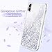 Maxdara Case for iPhone X/iPhone XS Glitter Case Liquid Flowing Luxury Bling Sparkle Glitter Shockproof Girls Women Case X/XS 5.8 inches (Silver)