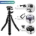 BlueWind 12-inch Flexible Tripod with Gopro Mount Adapter iPhone Clip Mount Tripod Adaptor Octopus Travel Tripod Holder for GoPro Hero 5/4 Apeman AKASO Action Camera/Smart Phone/Digital Camera Black