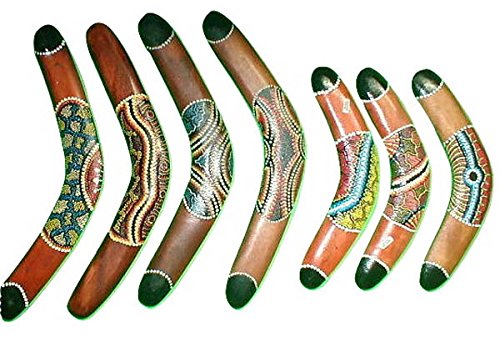Boomerang Large size Aboriginal Made in Bali 16" Long Handmade